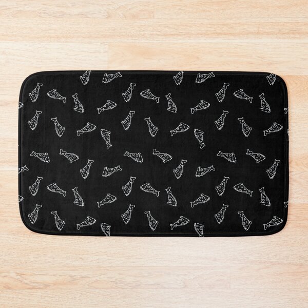 Item preview, Pizza repeating pattern seamless black with white designed and sold by BrandNameNerd.