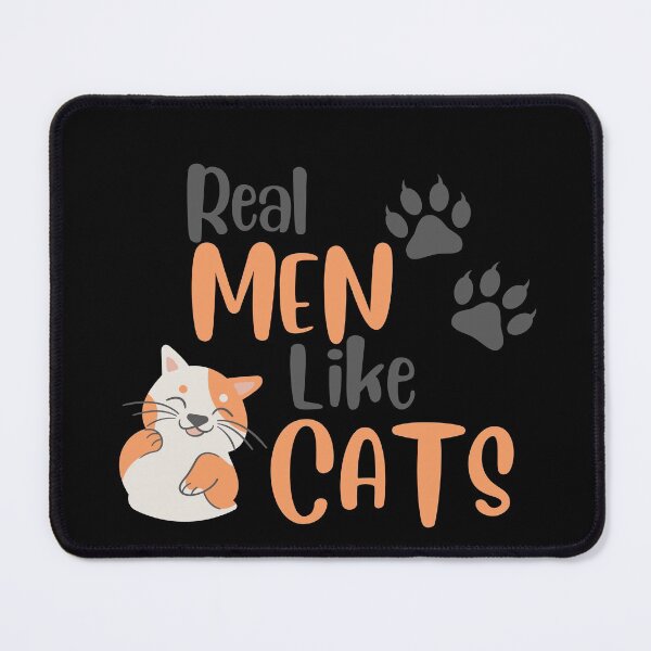 Item preview,  Real Men like Cats Husband Dad Gift love Funny Geek Tshirt designed and sold by Nicet-shirt1.