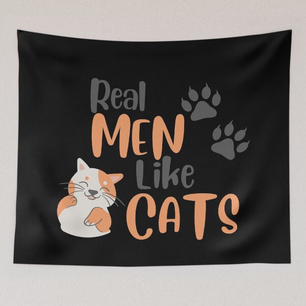 Item preview,  Real Men like Cats Husband Dad Gift love Funny Geek Tshirt designed and sold by Nicet-shirt1.