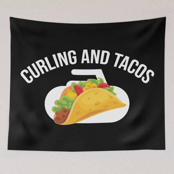 Item preview, curling and tacos funny gift  designed and sold by ioema.