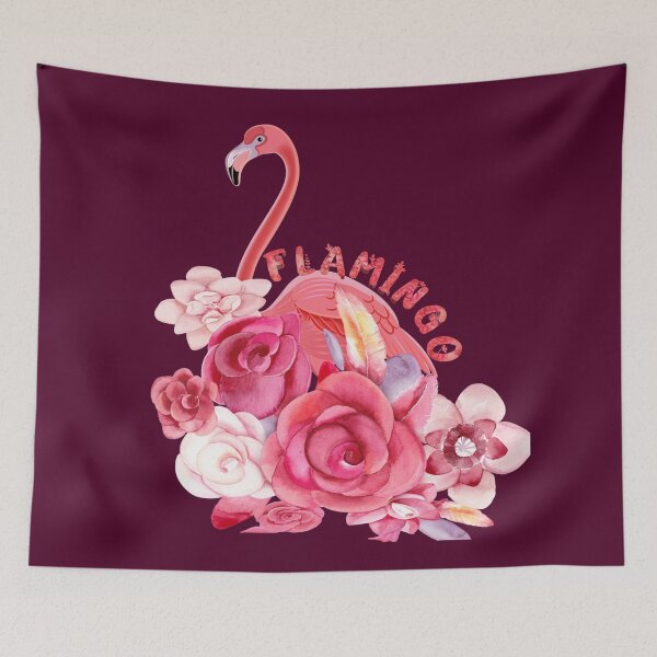 Item preview, Flamingo Rose Pink natural Flamingo and Flower  designed and sold by 3metro.