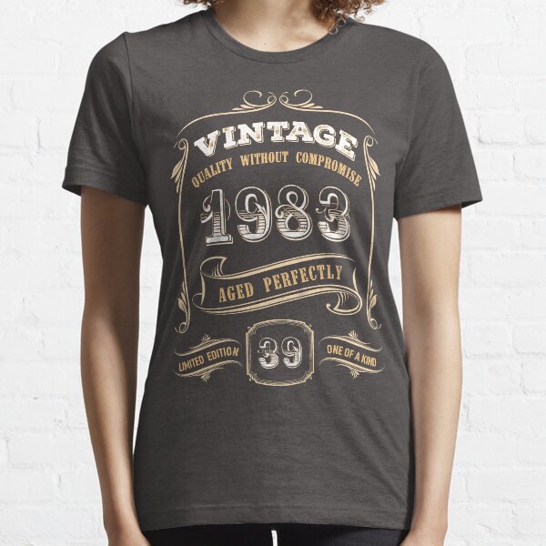 39th Birthday Gift Gold Vintage 1983 Aged Perfectly Essential T-Shirt