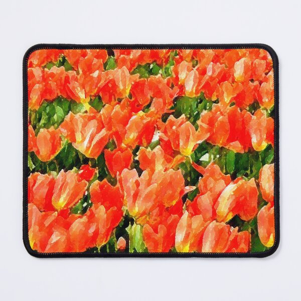 Item preview, Orange field of tulips designed and sold by Marymarice.