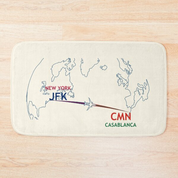 Item preview, JFK-CMN Map designed and sold by TransportTees.