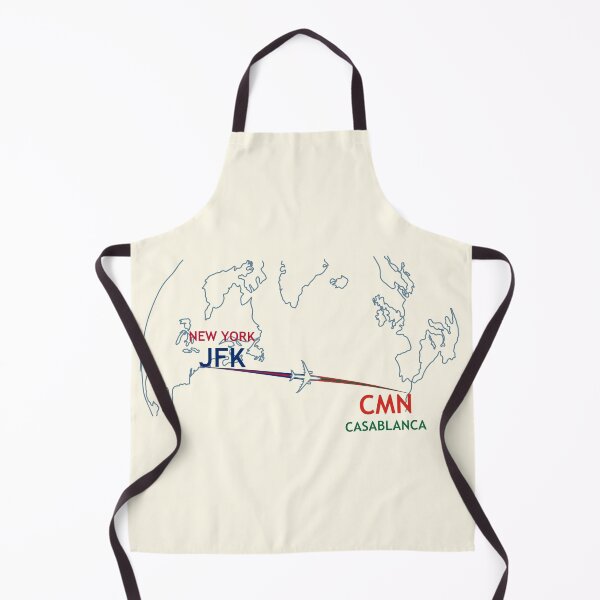 Item preview, JFK-CMN Map designed and sold by TransportTees.