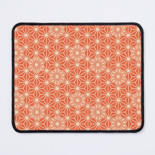 Item preview, Japanese Asanoha pattern - coral orange designed and sold by Marymarice.