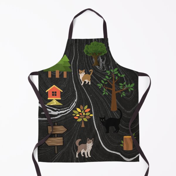 Item preview, Cats and dogs in a dark deep forest designed and sold by Anahit Petrosyan Art Studio & Unique Print Designs for a Gift.