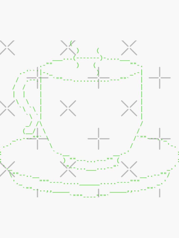 "Coffee Espresso Cup Ascii Art" Sticker for Sale by typonquotes
