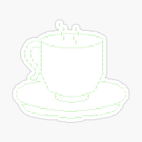 "Coffee Espresso Cup Ascii Art" Sticker for Sale by typonquotes