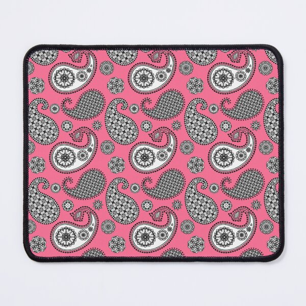 Item preview, Paisley, coral pink, black and white designed and sold by Marymarice.