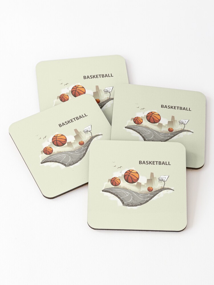 Thumbnail 1 of 5, Coasters (Set of 4), Creative Basketball designed and sold by Haxino.