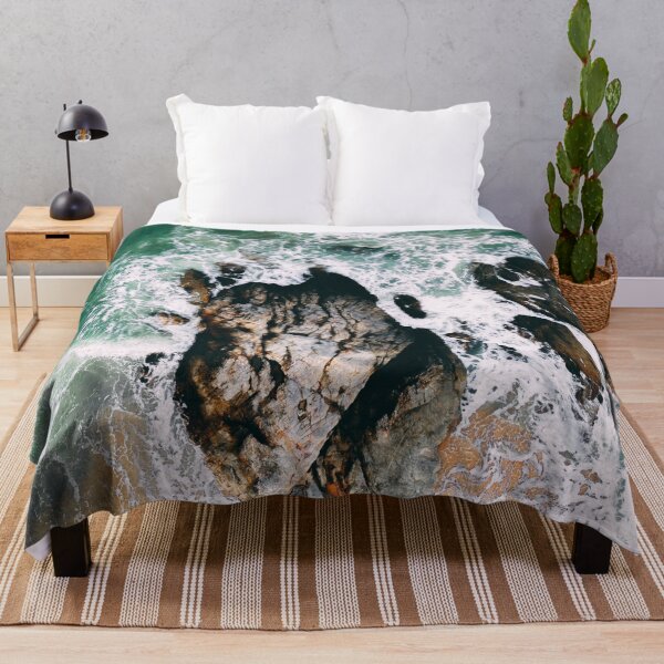 Item preview, Blue Ocean Rocky Waves designed and sold by yousseftalat2.