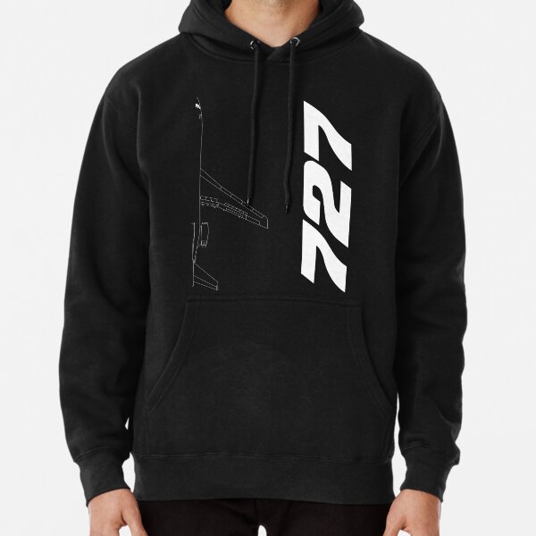 Boeing 727 Silhouette Top View Pullover Hoodie