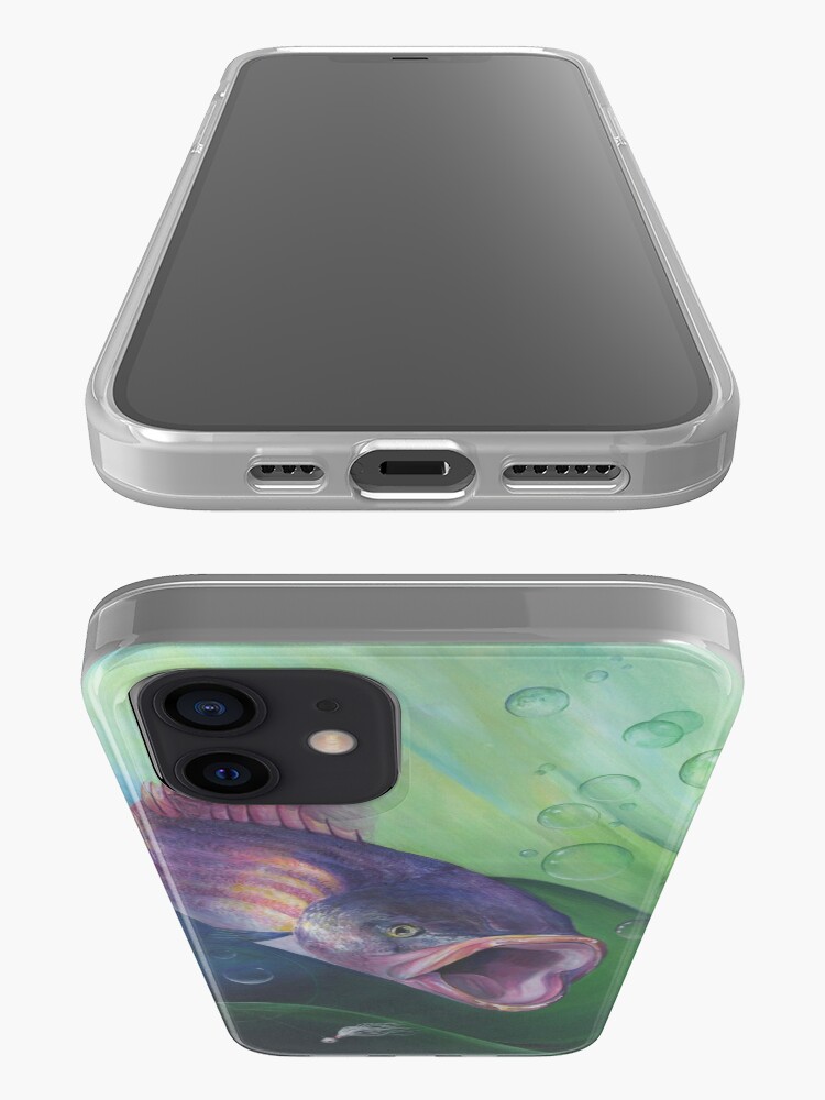 Alternate view of Large Mouth Sea Bass with Lure and Bubbles iPhone Case & Cover