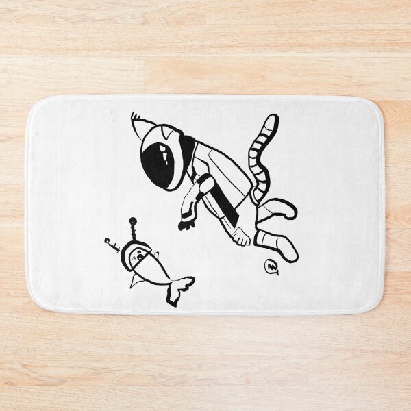 Item preview, Funny Cat And Fish In Space - Funny Animal In Space designed and sold by ViewerEqualsPhoton.