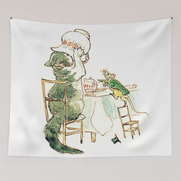 Item preview, Beatrix Potter Vintage Mouse and Cat Illustration  designed and sold by Pinkmagenta.