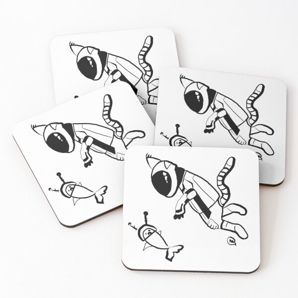 Item preview, Funny Cat And Fish In Space - Funny Animal In Space designed and sold by ViewerEqualsPhoton.