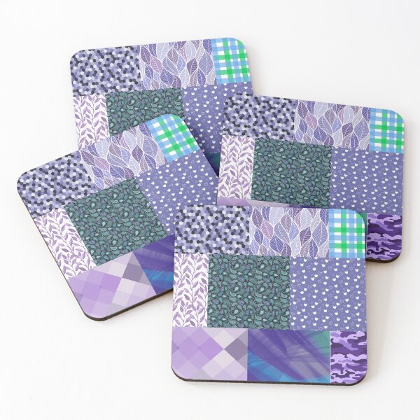 Item preview, Purple Pattern Flowers Shapes Leaves  designed and sold by Laurelbdesigns.