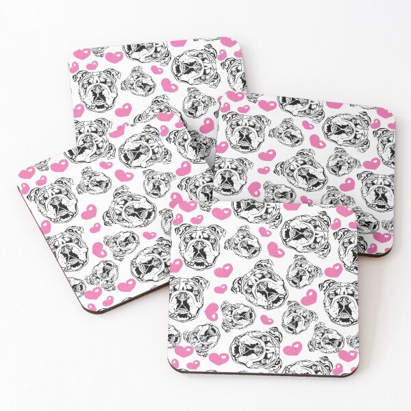Item preview, English Bulldog heart Pattern designed and sold by Tanya Mihe.