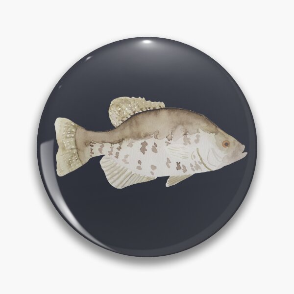 Item preview, White Crappie Fish Species watercolor animal art designed and sold by TheWaterBirds.