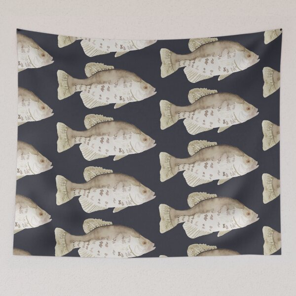 Item preview, White Crappie Fish Species watercolor animal art designed and sold by TheWaterBirds.