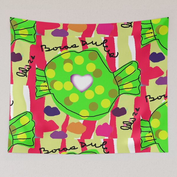 Item preview, Series: Sweet Mouths Neon green and yellow polka dots designed and sold by LileskaDiaz.