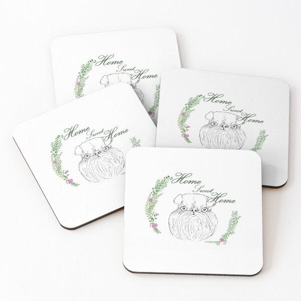 Artikelvorschau, Brüsseler Griffon Design, Brüsseler Griffon Zeichnung, Bruxellois Griffon, Home Sweet Home entworfen und verkauft von Noe91.