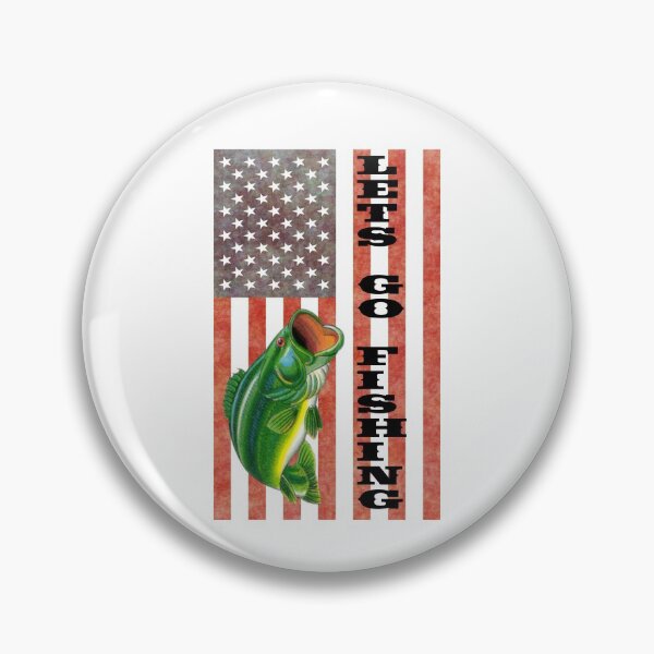 Item preview, Lets Go Fishing Flag USA Large Mouth Bass designed and sold by KeysTreasures.