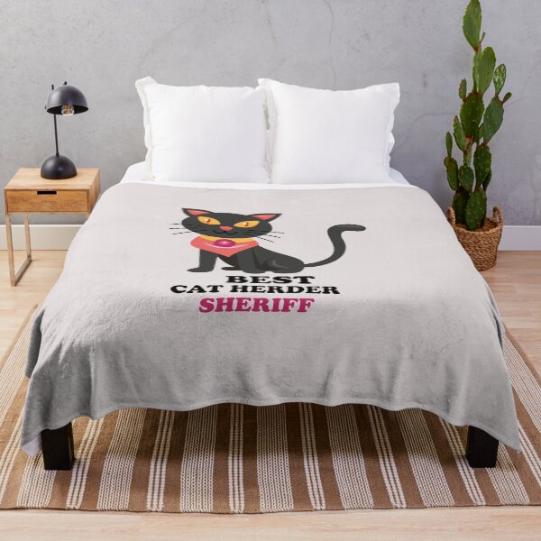 Item preview, Black cat herder sheriff designed and sold by PastaPrint.