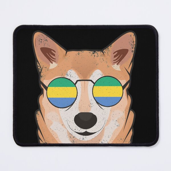 Item preview, Vintage Patriotic Shiba Inu Gabonese Flag designed and sold by feether-store.