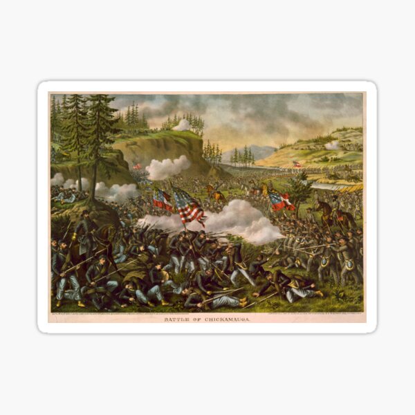 “American civil war battle of chickamauga " Sticker for Sale by IKKR