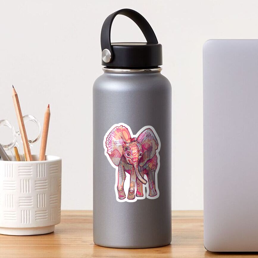 Elephant Baby Drawing - 2011 Sticker
