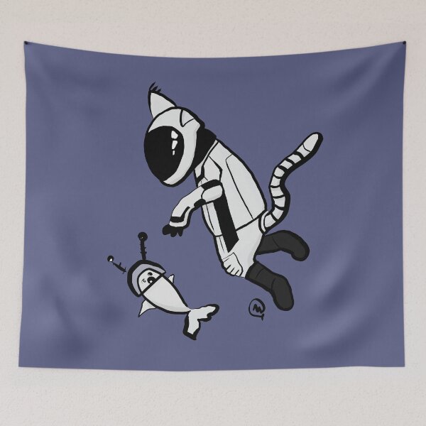 Item preview,  Funny Cat And Fish In Space - Funny Animal In Space designed and sold by ViewerEqualsPhoton.
