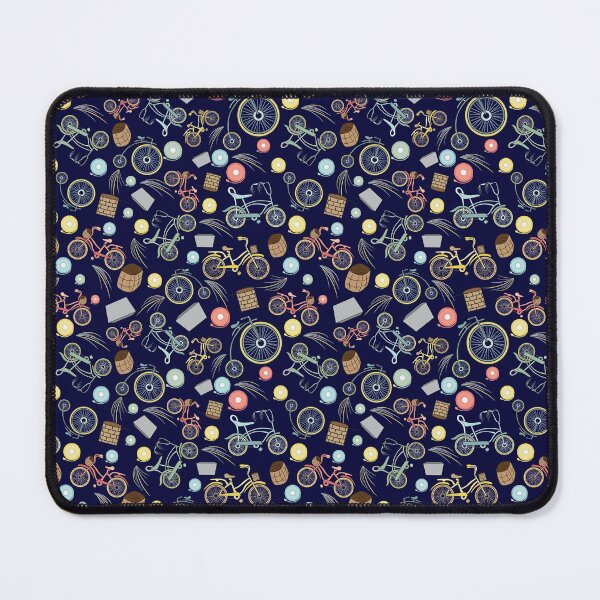 Item preview, Vintage Bicycles Pattern with Navy Background designed and sold by StacyAnnDesigns.