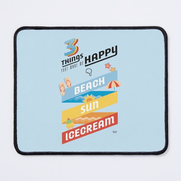 Item preview, 3 Things That Make Me Happy (Beach, Sun, Icecream) designed and sold by tiendaFdR.