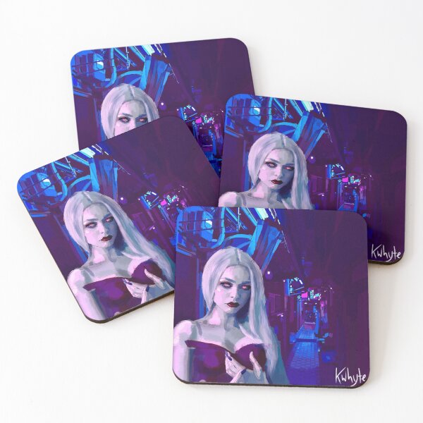 Item preview, Cyborg Neon Girl Portrait designed and sold by KalenaDraws.