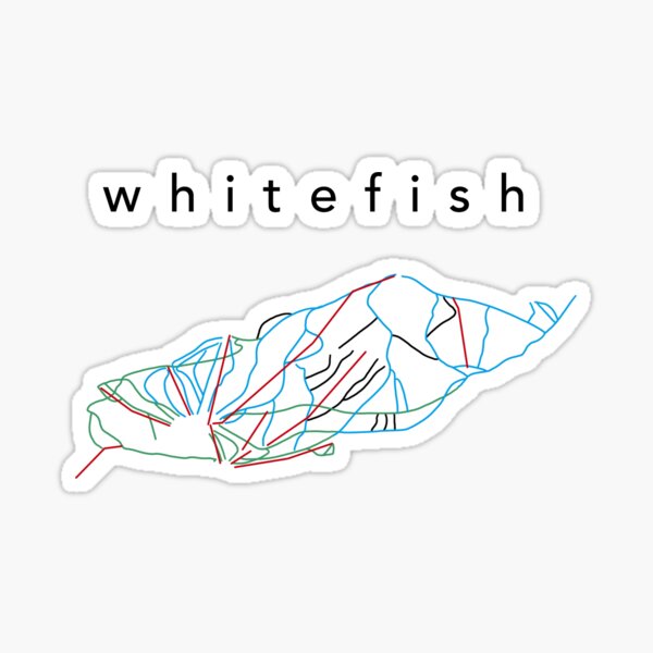Vista previa del artículo con la obra «Mapa de esquí de Whitefish», diseñado y vendido por PowderandSki.