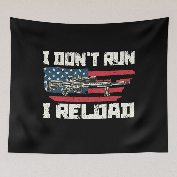 Item preview, American Gun Owners I Don't Run I Reload Vintage US Flag designed and sold by Wadia Hamda.