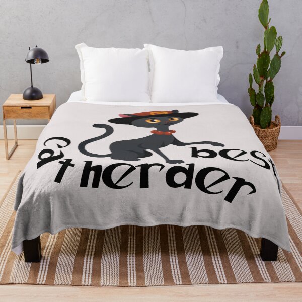 Item preview, Cute black cat herder designed and sold by PastaPrint.