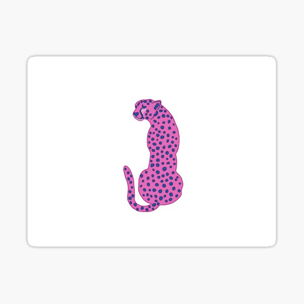 Preppy Pink Cheetah Stickers for Sale