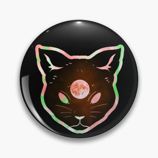 Item preview, Blood moon third eye prismatic iridescent psychic cat designed and sold by LukjanovArt.