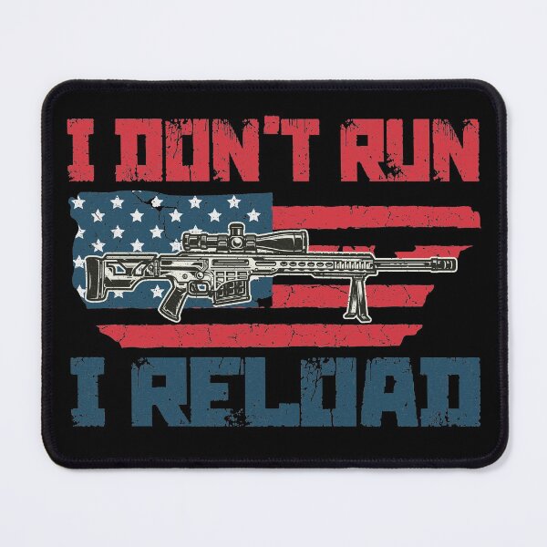 Item preview, American Gun Owners I Don't Run I Reload Vintage US Flag designed and sold by Wadia Hamda.
