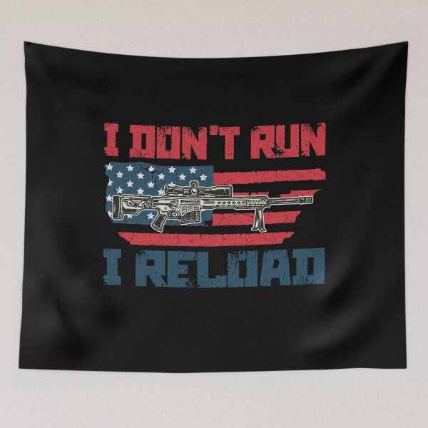 Item preview, American Gun Owners I Don't Run I Reload Vintage US Flag designed and sold by Wadia Hamda.