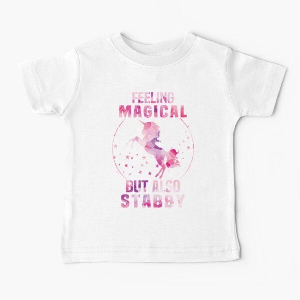 Item preview, Feeling magical but also stabby, Pink unicorn designed and sold by foramelie.