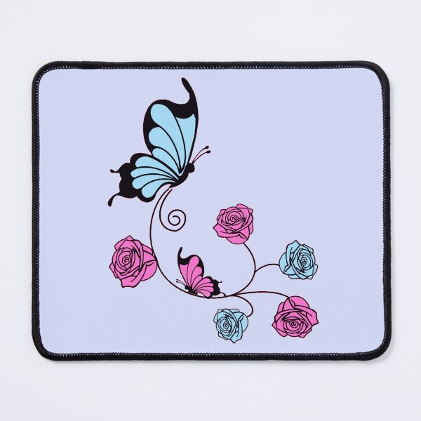 Item preview, Pink and Blue Butterfly Rose designed and sold by NellyOm.