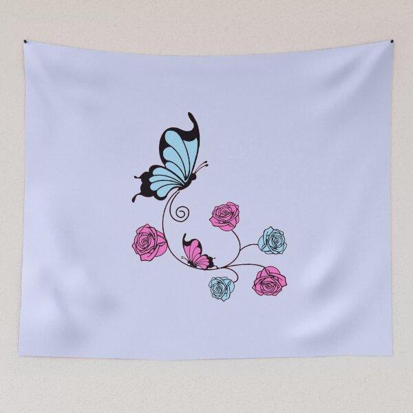 Item preview, Pink and Blue Butterfly Rose designed and sold by NellyOm.