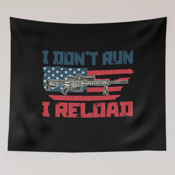 Item preview, American Gun Owners I Don't Run I Reload Vintage US Flag designed and sold by Wadia Hamda.
