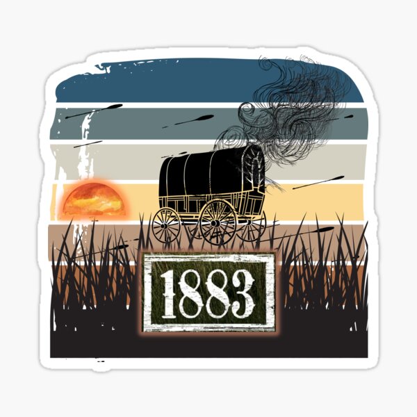 Item preview, Yellowstone 1883, Prequel Series 1883, Retro Montana Design, Dutton Family Ranch designed and sold by Sun Sand & Sea Art.
