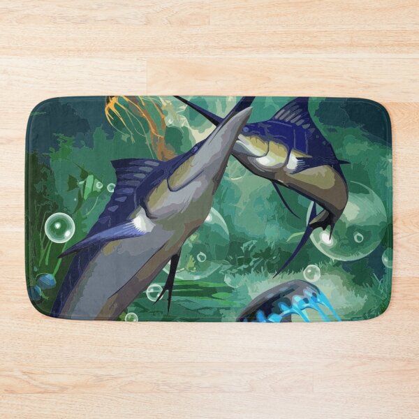 Item preview, Swordfish and jellyfish designed and sold by Karine Dupras.