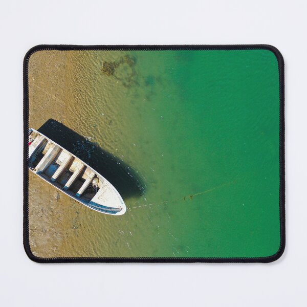 Item preview, Aerial aerial view of fishing boat in the La Cruz estuary in Kino viejo, Sonora, Mexico designed and sold by photo1979.